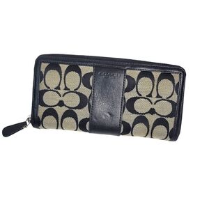 Coach Black and tan monogram Women's Wallet